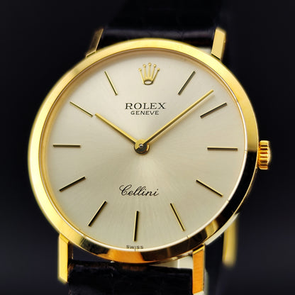 ROLEX Cellini Gold White Dial 18ct from 1990 Serviced 03/2026 [REF. 4112]
