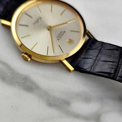 ROLEX Cellini Gold White Dial 18ct from 1990 Serviced 03/2026 [REF. 4112]