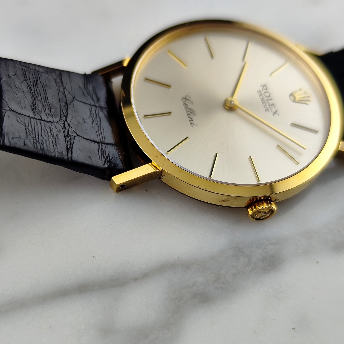 ROLEX Cellini Gold White Dial 18ct from 1990 Serviced 03/2026 [REF. 4112]