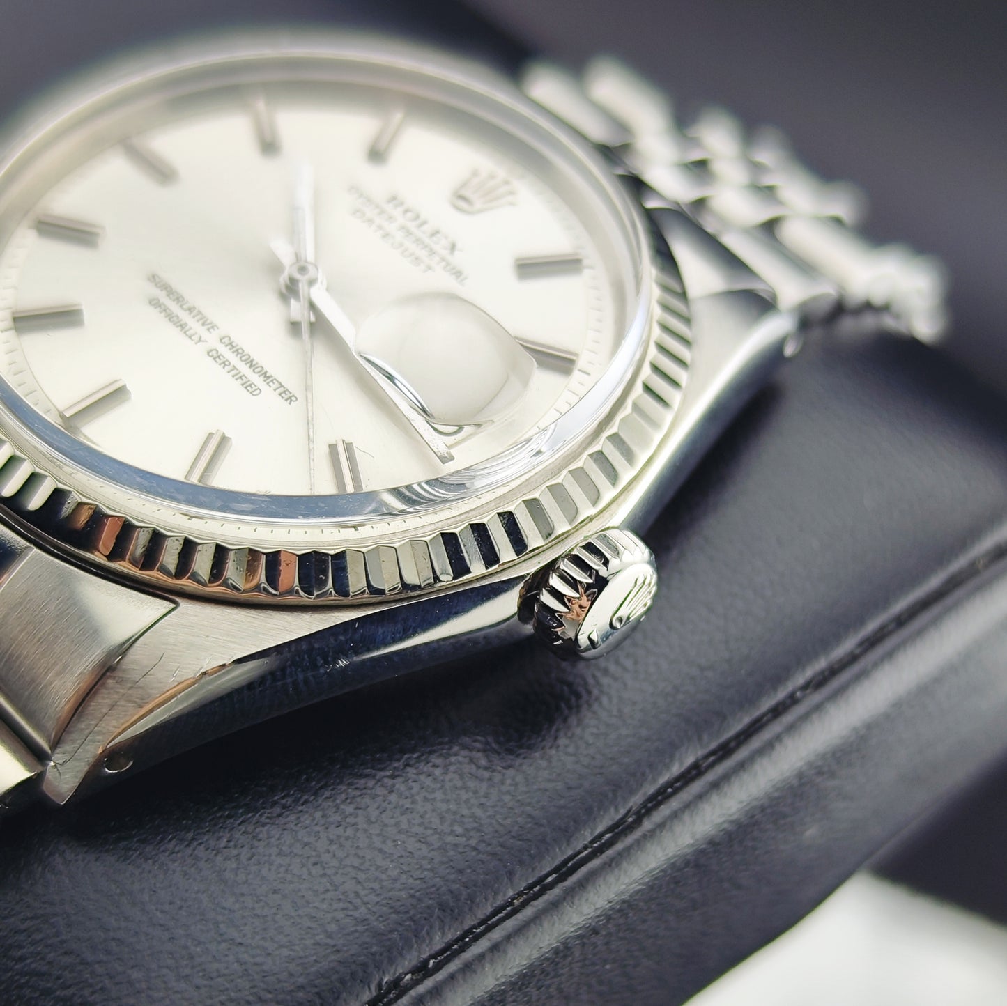 ROLEX Datejust 36 Jubilee Silver Dial 18ct Whitegold Bezel [REF. 1601]