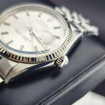 ROLEX Datejust 36 Jubilee Silver Dial 18ct Whitegold Bezel [REF. 1601]