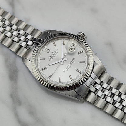 ROLEX Datejust 36 Jubilee Silver Dial 18ct Whitegold Bezel [REF. 1601]