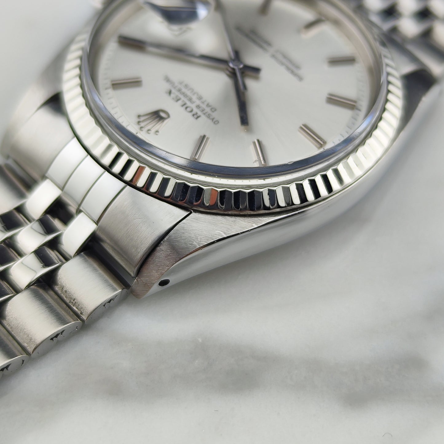 ROLEX Datejust 36 Jubilee Silver Dial 18ct Whitegold Bezel [REF. 1601]