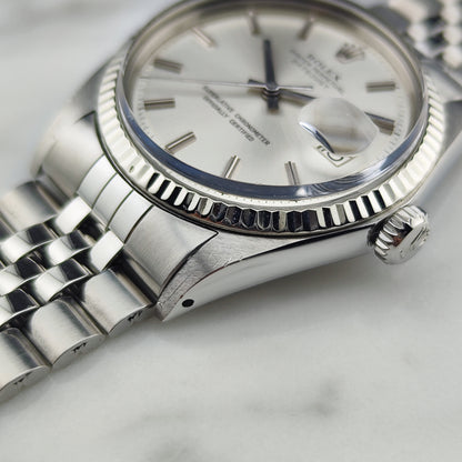 ROLEX Datejust 36 Jubilee Silver Dial 18ct Whitegold Bezel [REF. 1601]