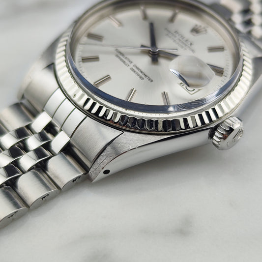 ROLEX Datejust 36 Jubilee Silver Dial 18ct Whitegold Bezel [REF. 1601]