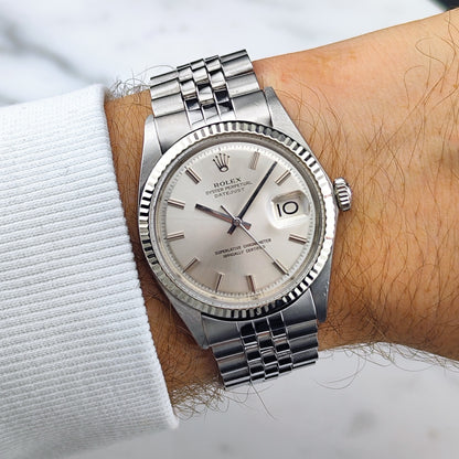 ROLEX Datejust 36 Jubilee Silver Dial 18ct Whitegold Bezel [REF. 1601]