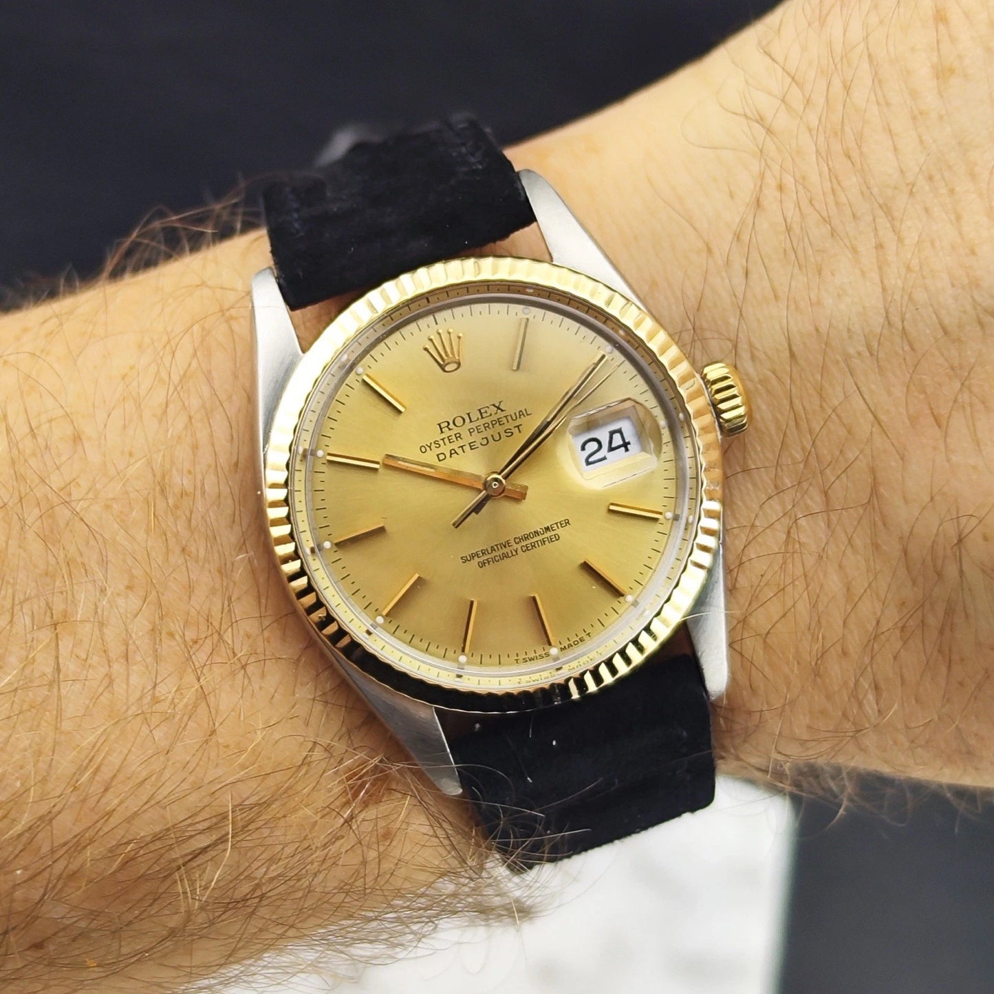 ROLEX Datejust 36 Two-Tone Leather Strap [REF. 16013]