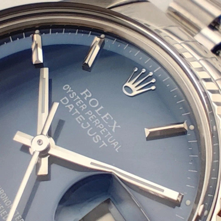 ROLEX Datejust 36 Blue Dial 18ct White-gold Bezel with Original Box [REF. 16014]