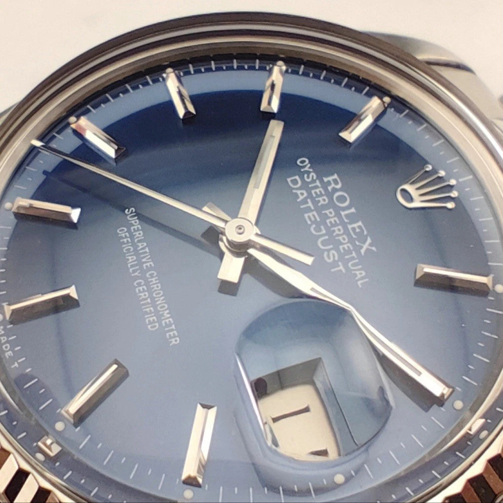 ROLEX Datejust 36 Blue Dial 18ct White-gold Bezel with Original Box [REF. 16014]