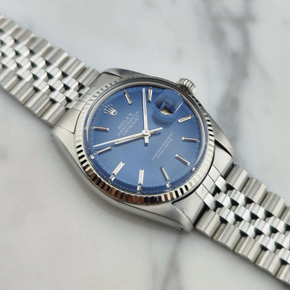 ROLEX Datejust 36 Blue Dial 18ct White-gold Bezel with Original Box [REF. 16014]