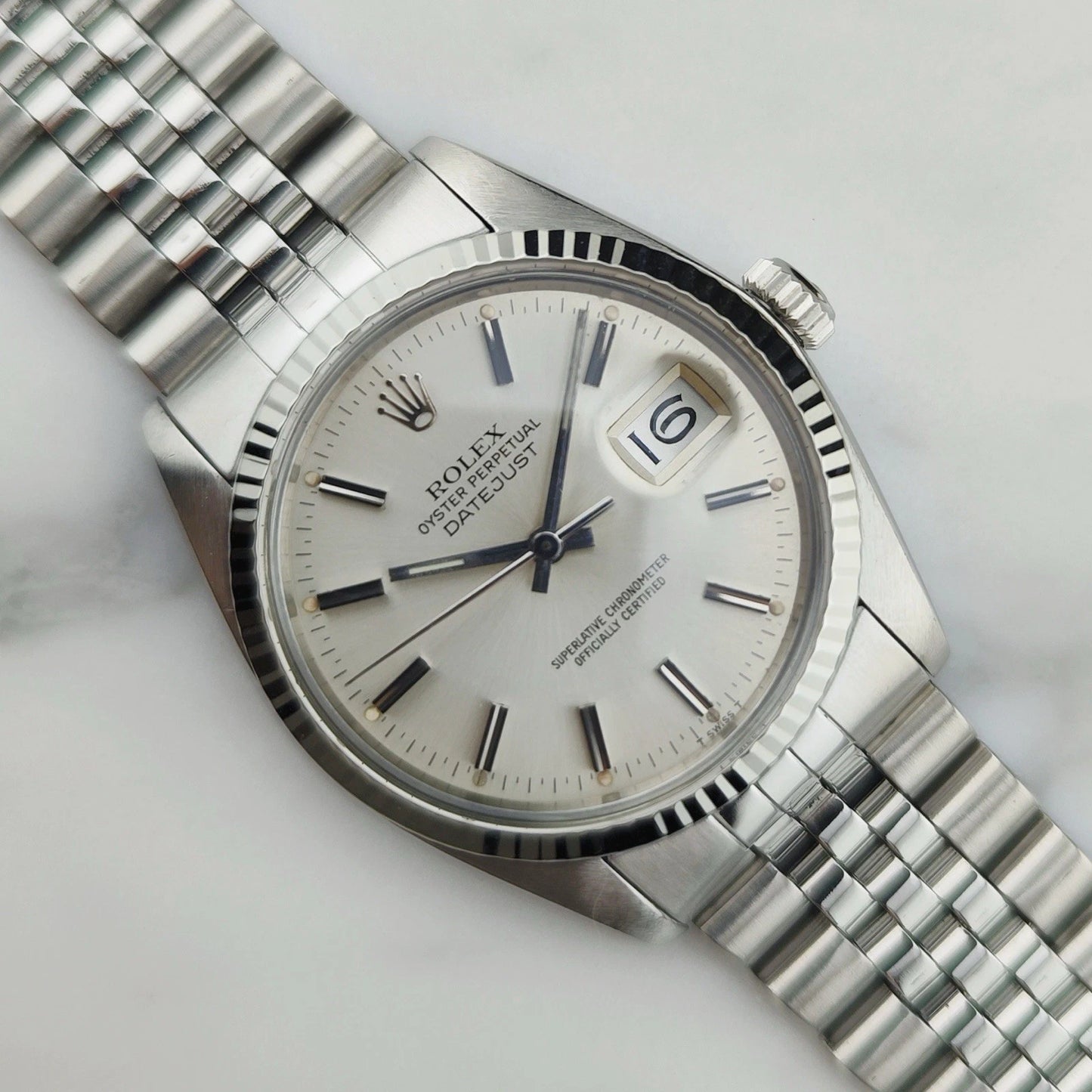 ROLEX Datejust 36 White Gold 18ct Bezel Mint [REF. 16014]