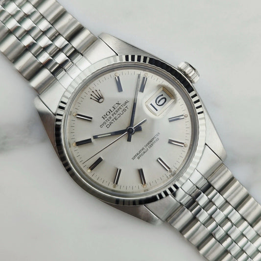 ROLEX Datejust 36 White Gold 18ct Bezel Mint [REF. 16014]