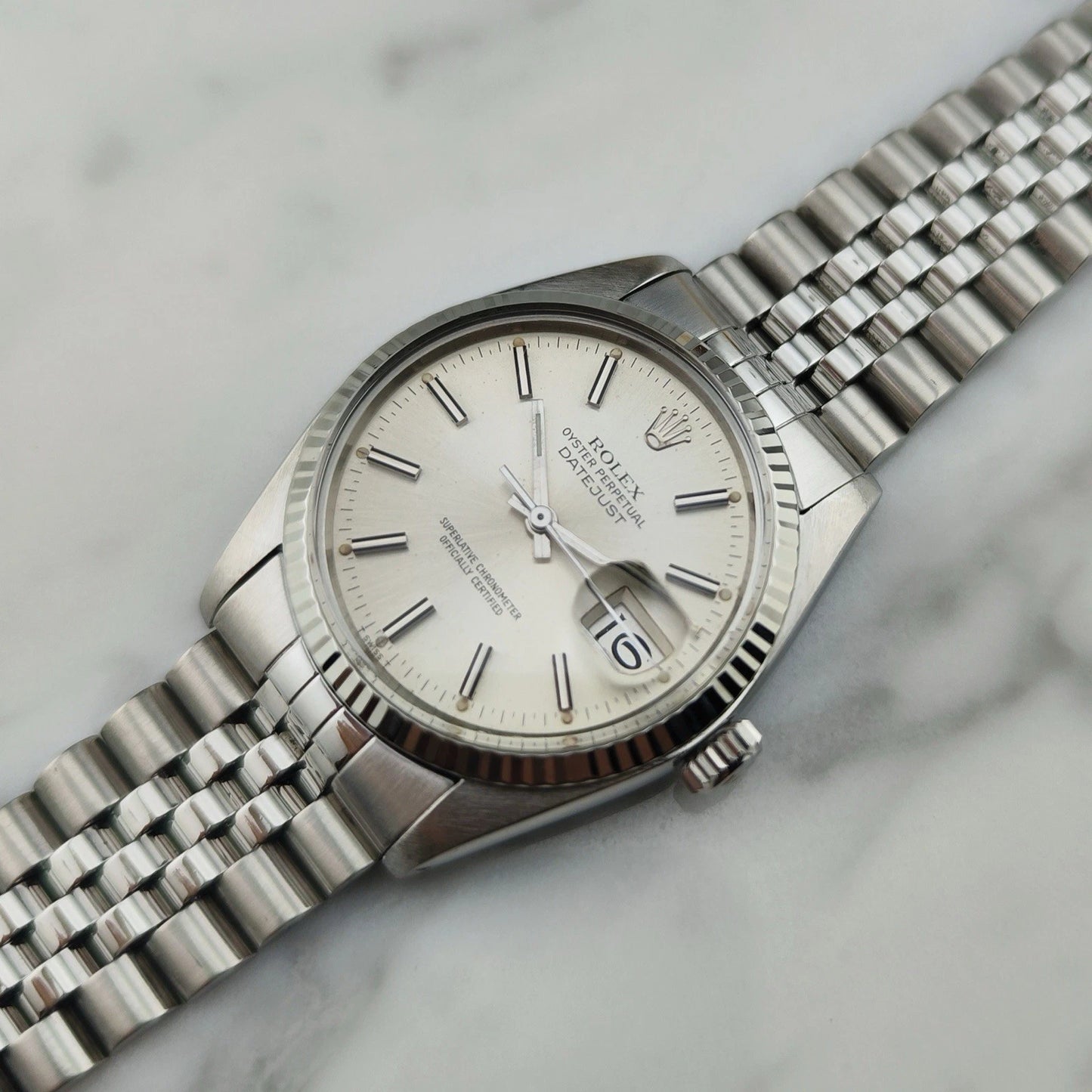 ROLEX Datejust 36 White Gold 18ct Bezel Mint [REF. 16014]
