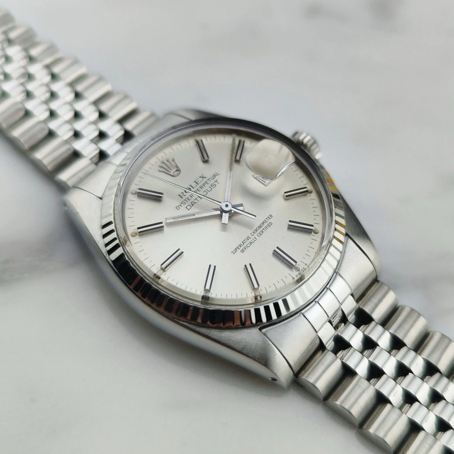 ROLEX Datejust 36 White Gold 18ct Bezel Mint [REF. 16014]