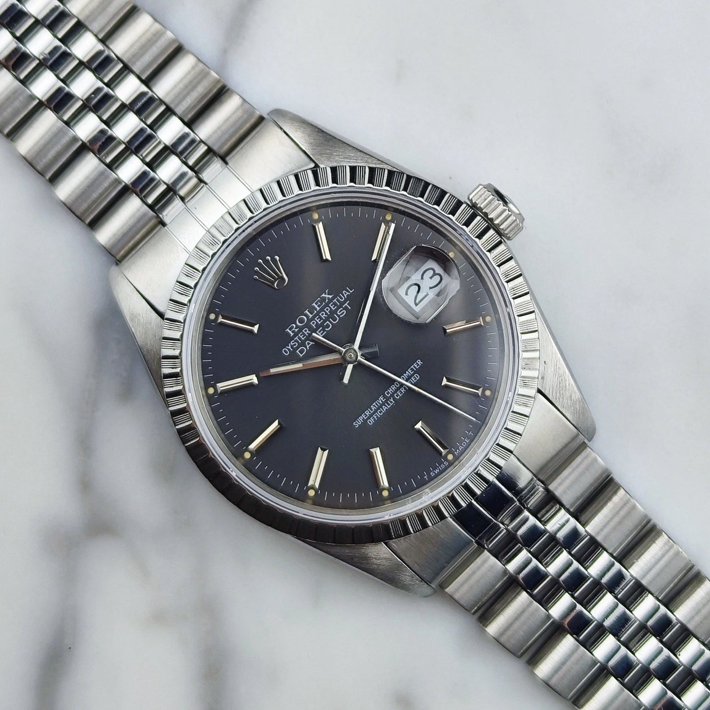ROLEX Datejust 36 Grey Dial 1986 Saphire Crystal [REF. 16030]