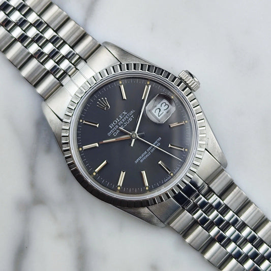 ROLEX Datejust 36 Grey Dial 1986 Saphire Crystal [REF. 16030]