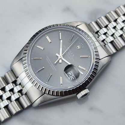ROLEX Datejust 36 Grey Dial 1986 Saphire Crystal [REF. 16030]
