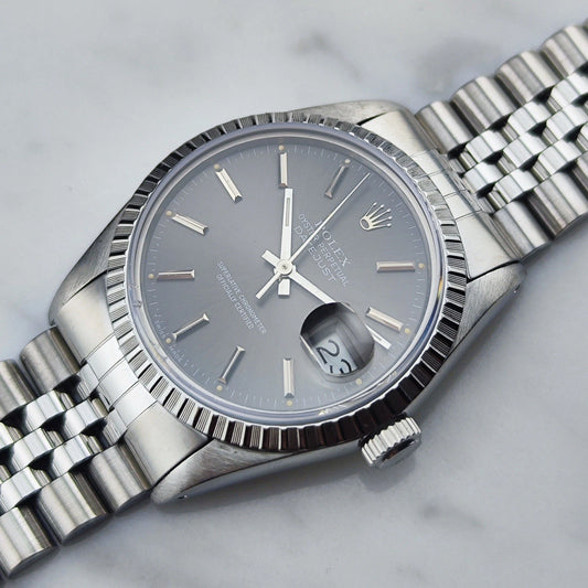 ROLEX Datejust 36 Grey Dial 1986 Saphire Crystal [REF. 16030]