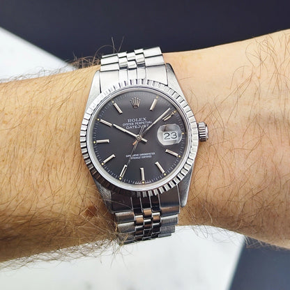 ROLEX Datejust 36 Grey Dial 1986 Saphire Crystal [REF. 16030]