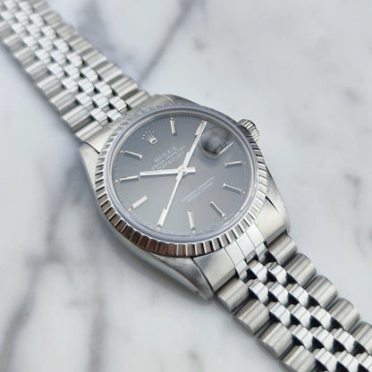 ROLEX Datejust 36 Grey Dial 1986 Saphire Crystal [REF. 16030]
