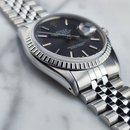 ROLEX Datejust 36 Grey Dial 1986 Saphire Crystal [REF. 16030]