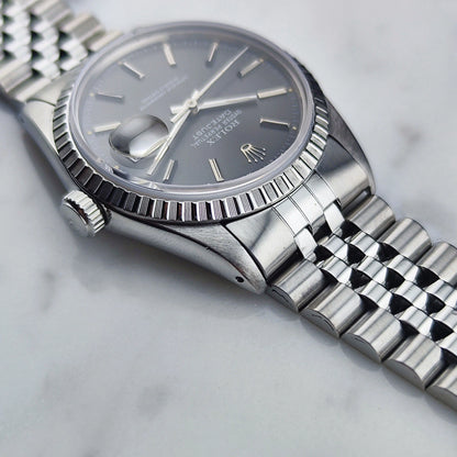 ROLEX Datejust 36 Grey Dial 1986 Saphire Crystal [REF. 16030]
