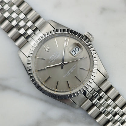 ROLEX Datejust 36 Grey Dial Jubilee Good Condition Stretch Service [REF. 16030]
