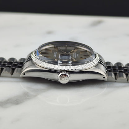 ROLEX Datejust 36 Grey Dial Jubilee Good Condition Stretch Service [REF. 16030]