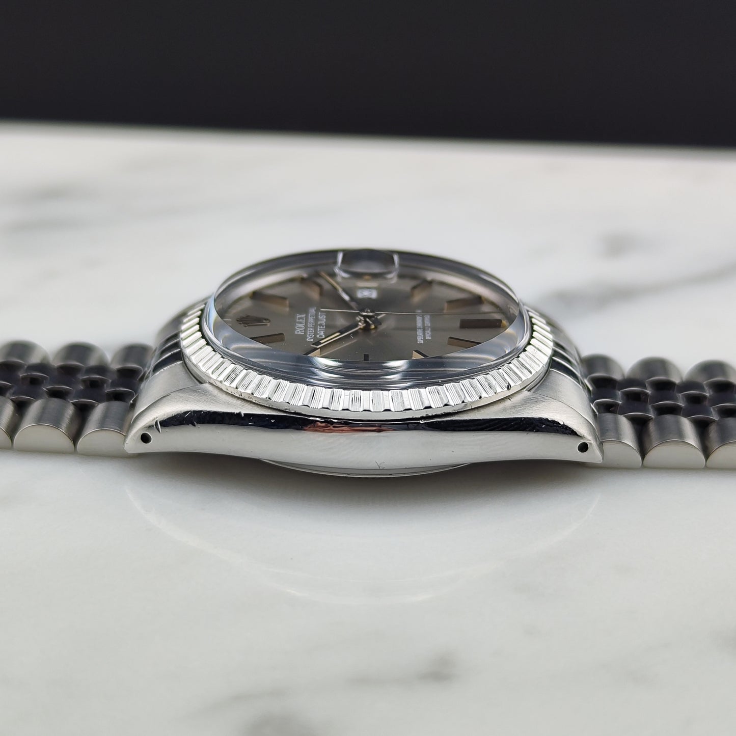 ROLEX Datejust 36 Grey Dial Jubilee Good Condition Stretch Service [REF. 16030]