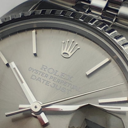 ROLEX Datejust 36 Grey Dial Jubilee Good Condition Stretch Service [REF. 16030]