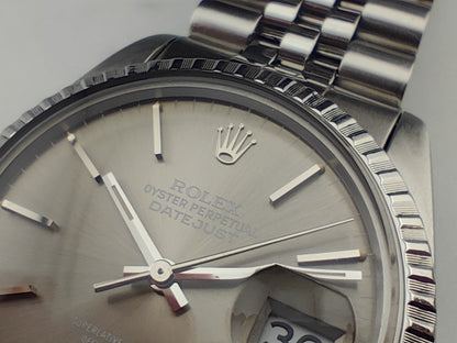 ROLEX Datejust 36 Grey Dial Jubilee Good Condition Stretch Service [REF. 16030]