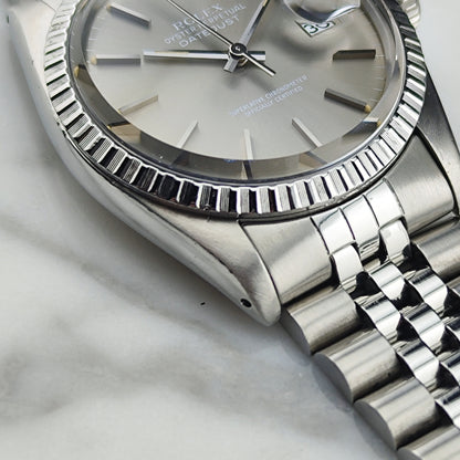 ROLEX Datejust 36 Grey Dial Jubilee Good Condition Stretch Service [REF. 16030]