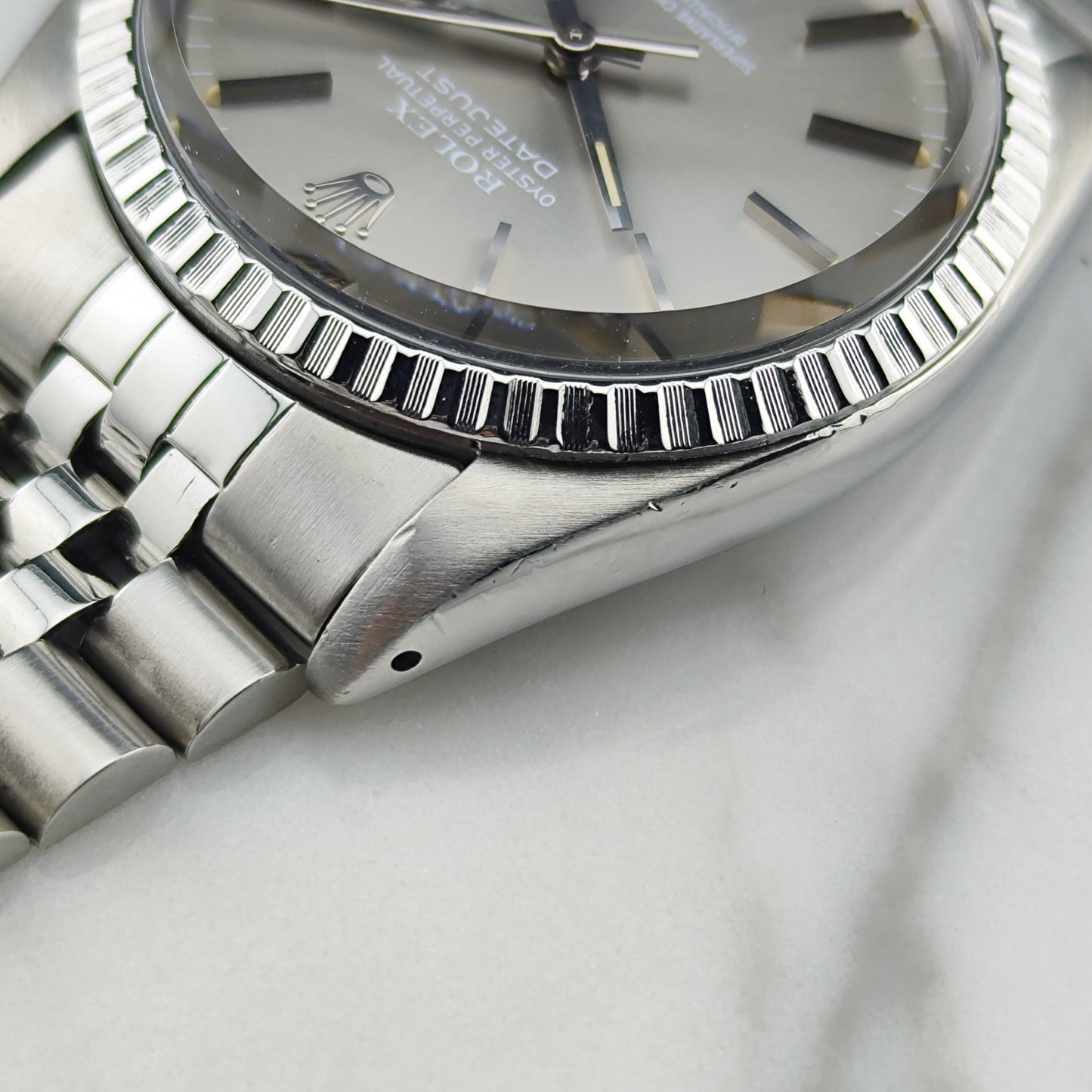 ROLEX Datejust 36 Grey Dial Jubilee Good Condition Stretch Service [REF. 16030]