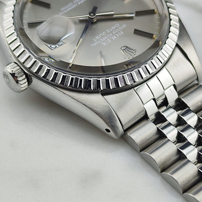 ROLEX Datejust 36 Grey Dial Jubilee Good Condition Stretch Service [REF. 16030]
