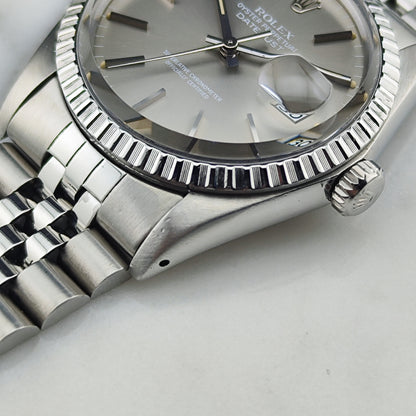 ROLEX Datejust 36 Grey Dial Jubilee Good Condition Stretch Service [REF. 16030]