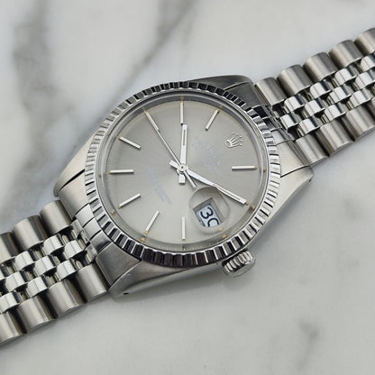 ROLEX Datejust 36 Grey Dial Jubilee Good Condition Stretch Service [REF. 16030]