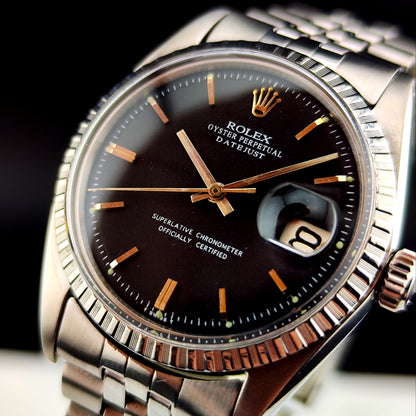 ROLEX Datejust 36 Black Dial 1969 Serviced 12/2025 [REF. 1601]