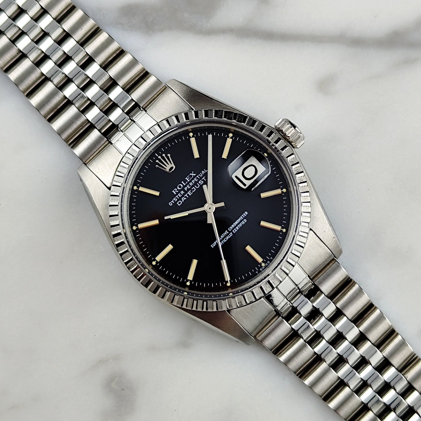 ROLEX Datejust 36 Black Dial Fullset 1975 Serviced 04/2026 [REF. 1603]