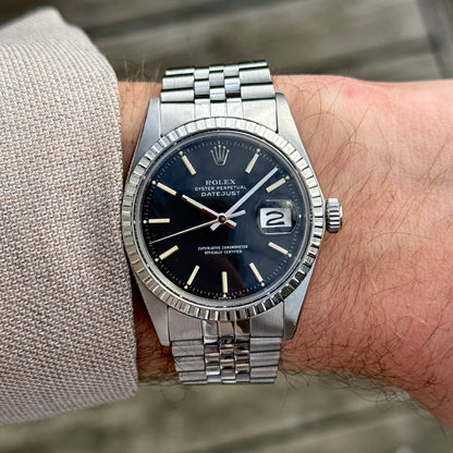 ROLEX Datejust 36 Black Dial Fullset 1975 Serviced 04/2026 [REF. 1603]