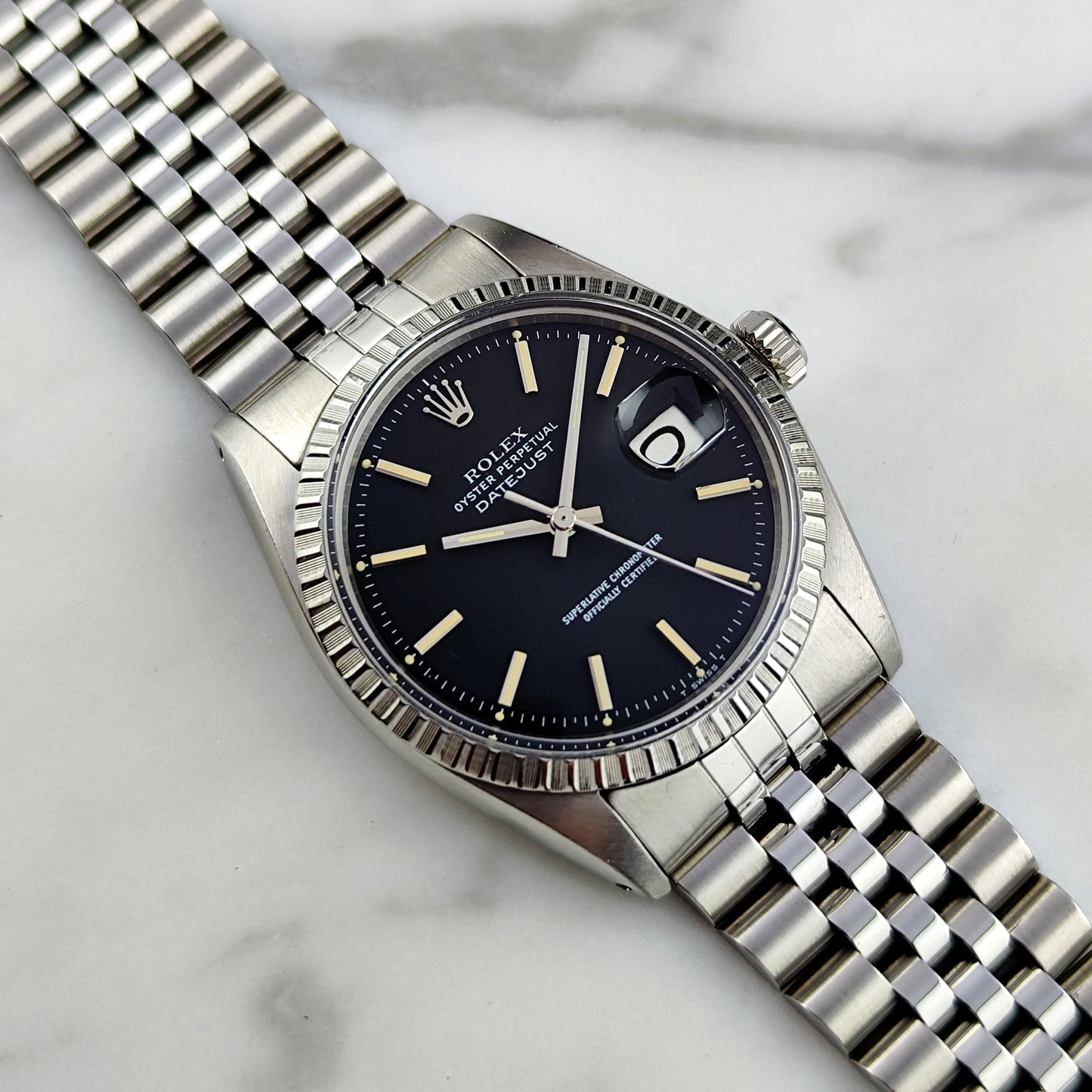 ROLEX Datejust 36 Black Dial Fullset 1975 Serviced 04/2026 [REF. 1603]