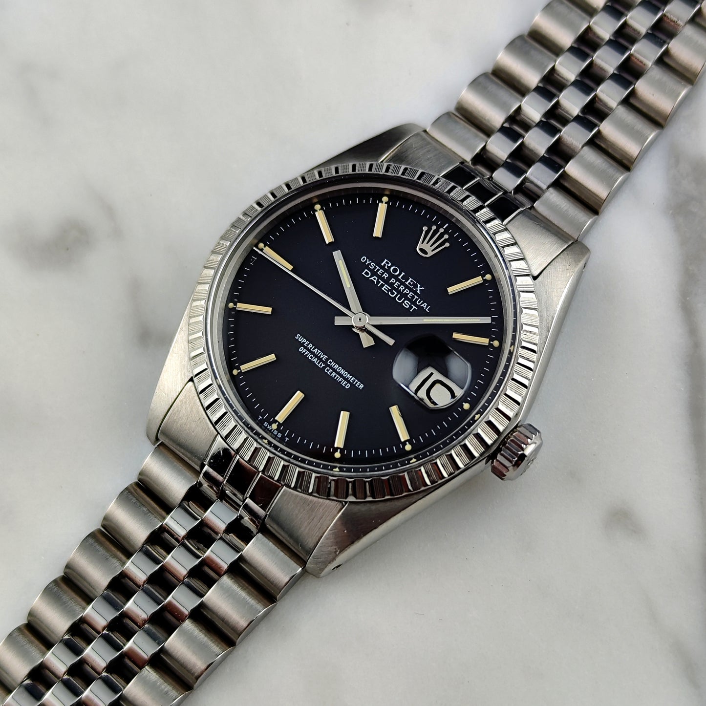 ROLEX Datejust 36 Black Dial Fullset 1975 Serviced 04/2026 [REF. 1603]