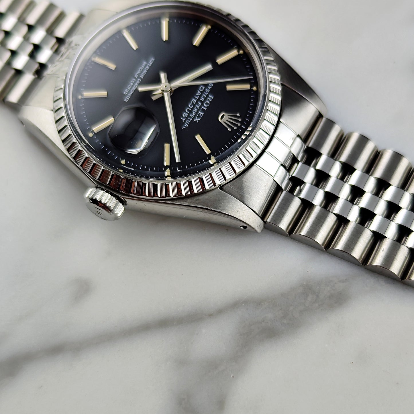 ROLEX Datejust 36 Black Dial Fullset 1975 Serviced 04/2026 [REF. 1603]