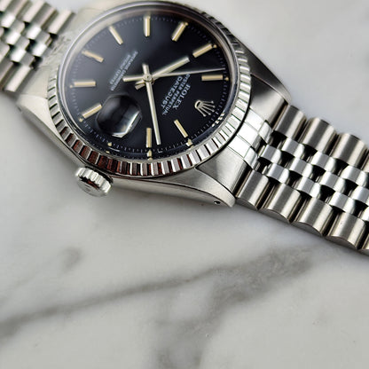 ROLEX Datejust 36 Black Dial Fullset 1975 Serviced 04/2026 [REF. 1603]