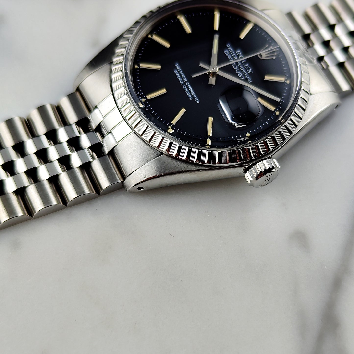 ROLEX Datejust 36 Black Dial Fullset 1975 Serviced 04/2026 [REF. 1603]