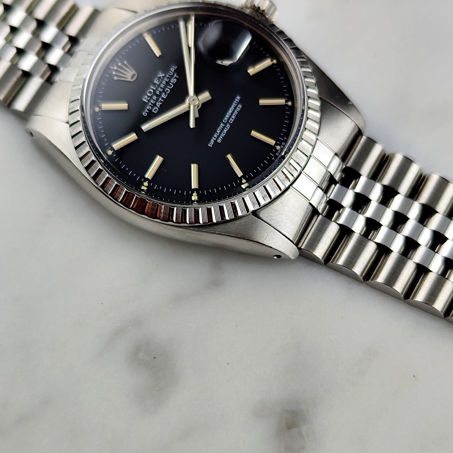 ROLEX Datejust 36 Black Dial Fullset 1975 Serviced 04/2026 [REF. 1603]
