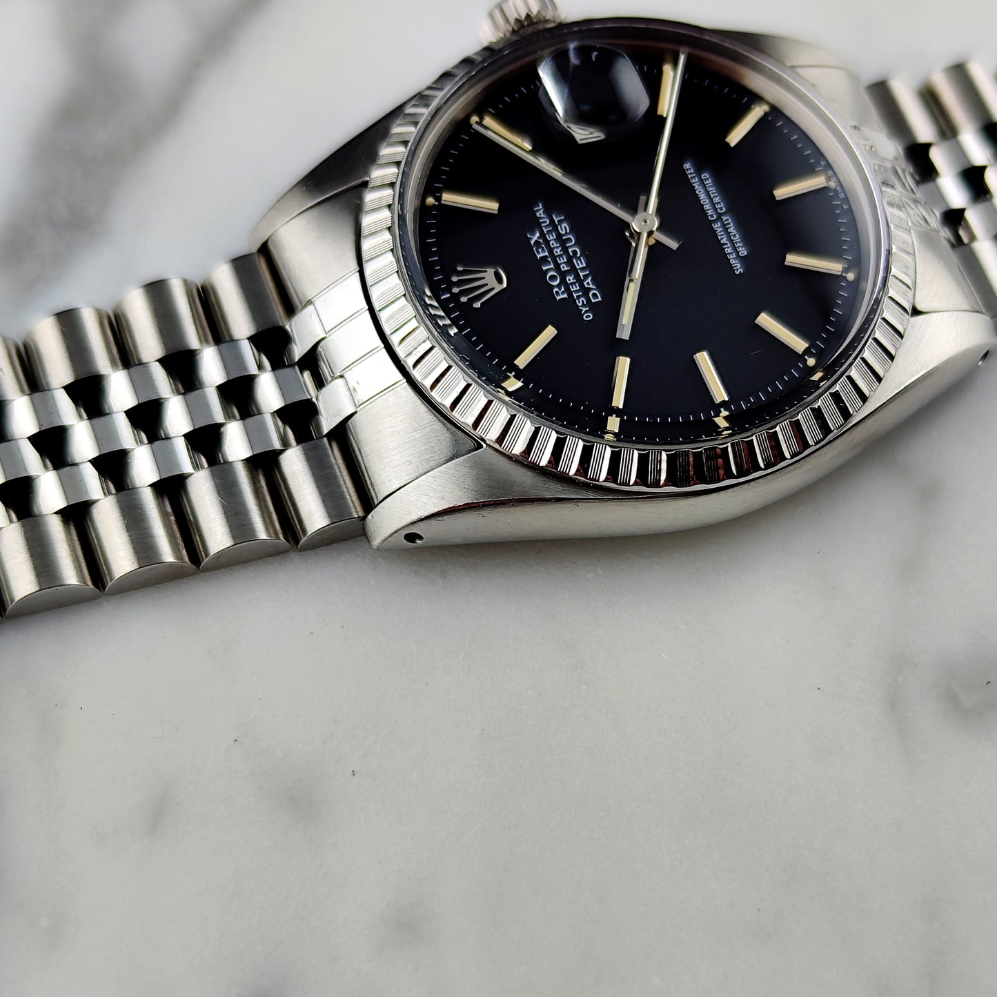 ROLEX Datejust 36 Black Dial Fullset 1975 Serviced 04/2026 [REF. 1603]