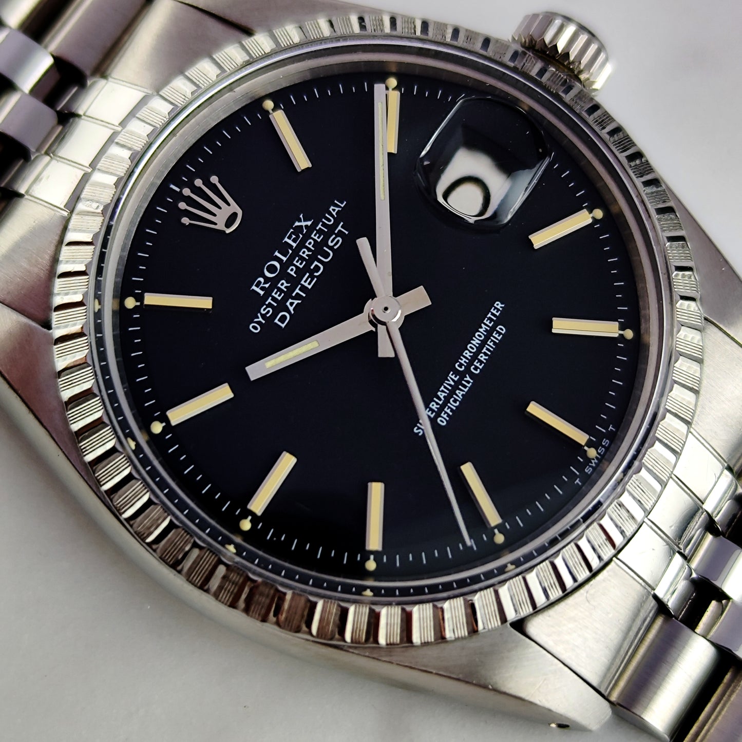 ROLEX Datejust 36 Black Dial Fullset 1975 Serviced 04/2026 [REF. 1603]