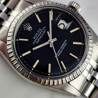 ROLEX Datejust 36 Black Dial Fullset 1975 Serviced 04/2026 [REF. 1603]