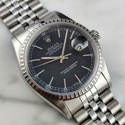ROLEX Datejust 36 Black Dial Fullset 1995 Serviced 2025 [REF. 16220]