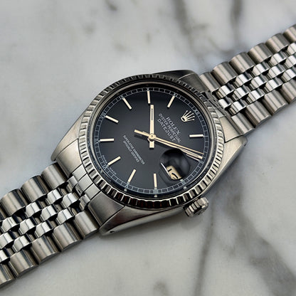 ROLEX Datejust 36 Black Dial Mint+ Box and Papers Serviced 12/2025 [REF. 16030]